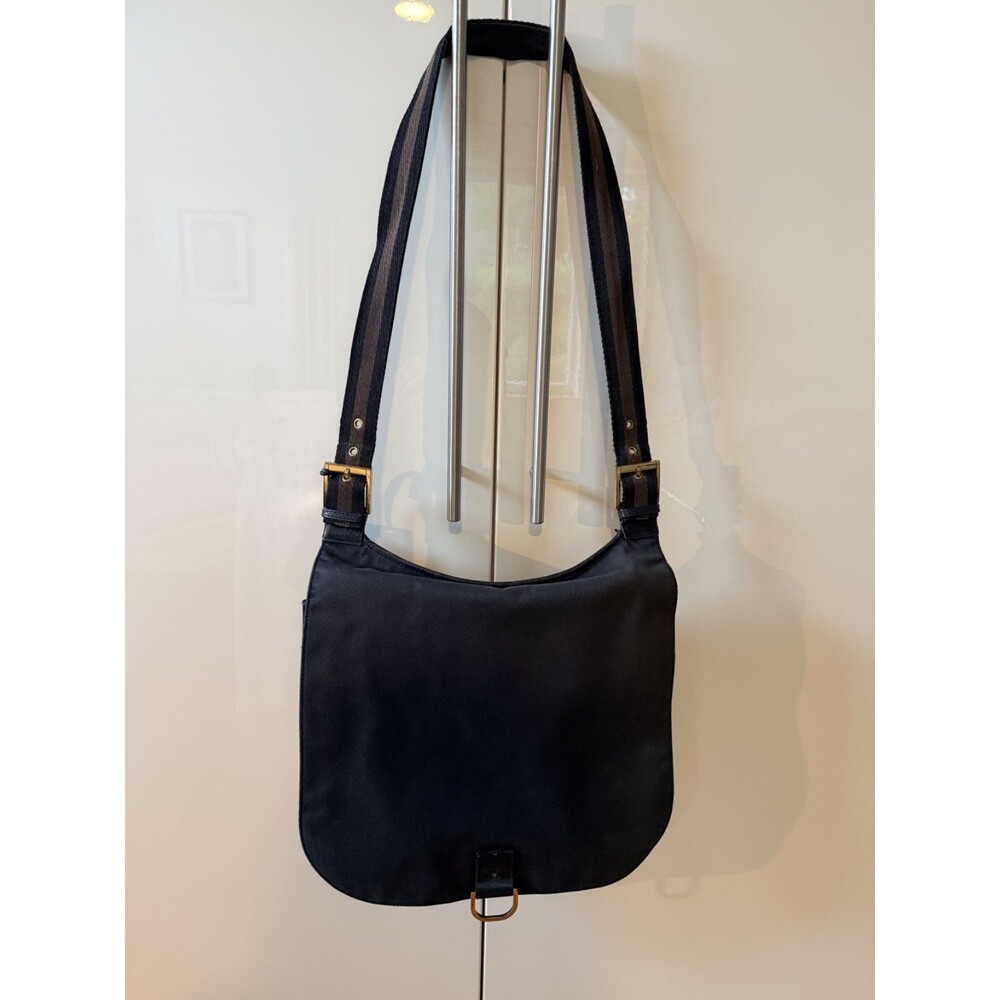 Gucci Abbey D-Ring 90669  Canvas and Leather Laptop Crossbody Vintage